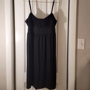 Solid black mini dress